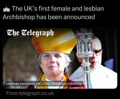 Church of England Installs Lesbian Archbishop