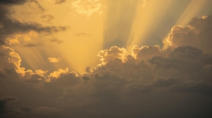 light breaking through the clouds