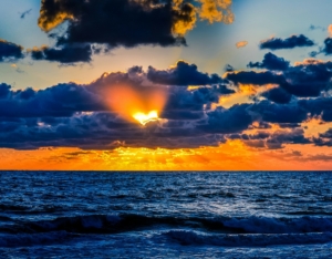 heart sunset